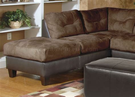 Chocolate Fabric Modern Sectional Sofa w/Optional Ottoman