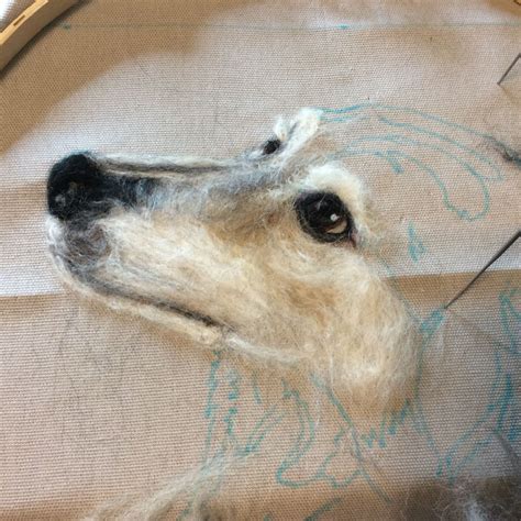 Needle felted portrait of Dixie | Felt art, Needle felting tutorials, Felt animals