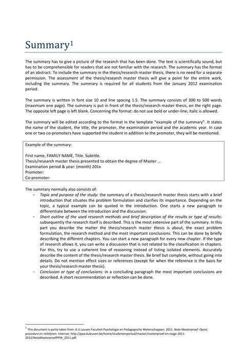 apa summary paper example