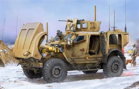 Wallpaper MRAP, modern American wheeled armored car, Mine Resistant Ambush Protected, Oshkosh M ...