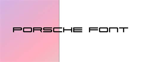 Porsche Font Free Download