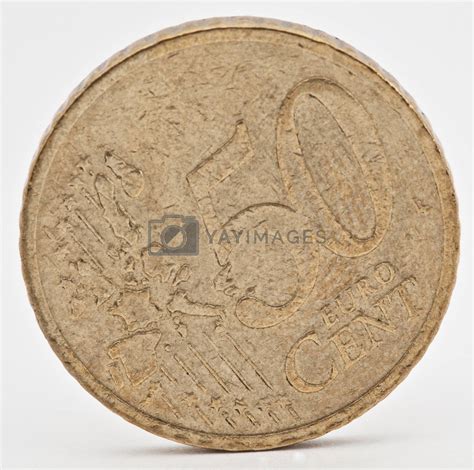 50 cent coin isolated on white background by DphiMan Vectors ...