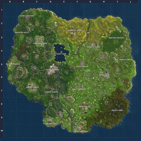 Fortnite Battle Royale Map: Chest Spawn Locations