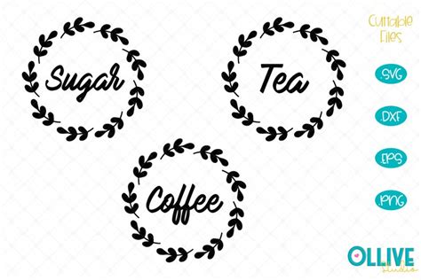 Pantry Labels Sugar, Tea and Coffee SVG Bundle