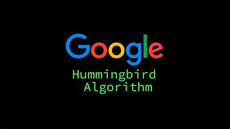 Google Hummingbird Algorithm - YouTube