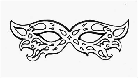 Masquerade Mask Outline - Sample Template