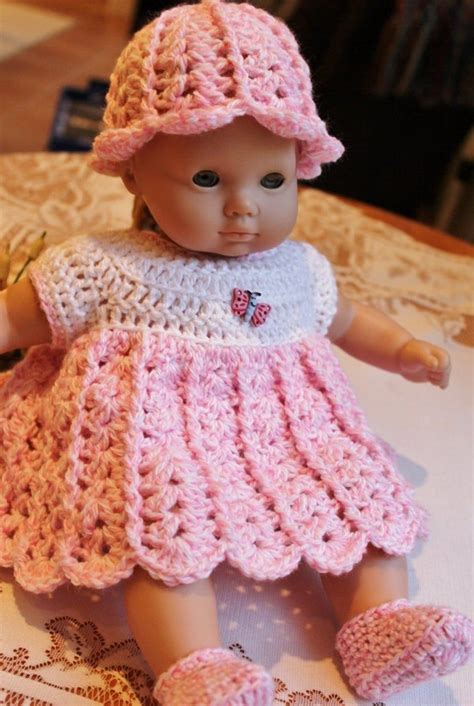 PDF PATTERN Crochet 15 16 Inch AG Bitty Baby Doll Yarn Dress | Etsy | Crochet doll clothes ...