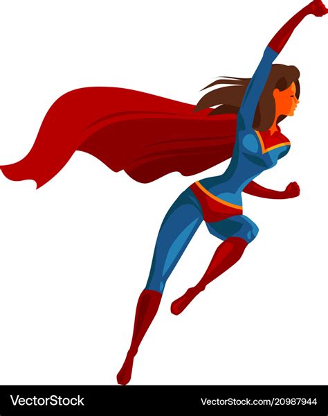 Flying superhero cartoon Royalty Free Vector Image