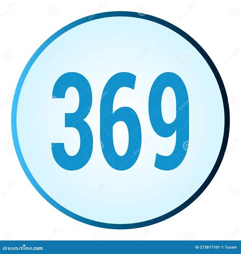 Number 369 Symbol Or Logo With Round Frame In Blue Gradient Color Cartoon Vector | CartoonDealer ...