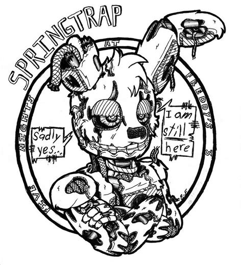 It's Springtrap! by lilttemiss | Fnaf characters, Fnaf funny, Fnaf drawings