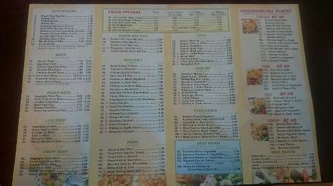 Chinese Restaurant Menu: Green Tea Chinese Restaurant Menu