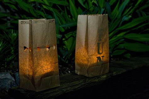 DIY paper bag lanterns