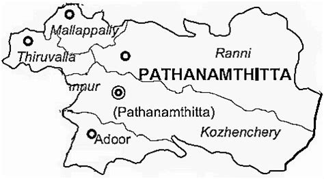 Pathanamthitta District | Pathanamthitta District Map