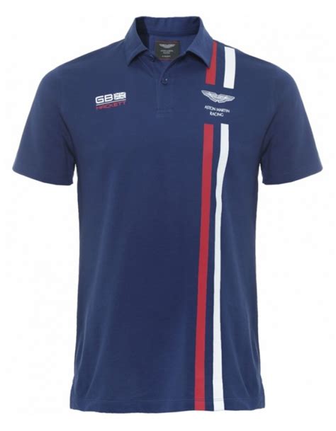 Lyst - Hackett Aston Martin Racing Stripe Polo Shirt in Blue for Men