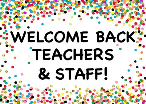 Welcome Back Teachers and Staff Printable Back to School Sign | Etsy