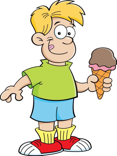 Clip Art Of Boy Eating Ice Cream Illustrations, Royalty-Free Vector Graphics & Clip Art - iStock