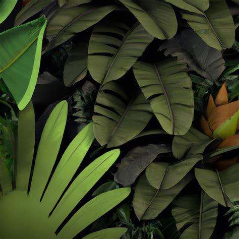 Premium AI Image | Group background of dark green tropical leaves