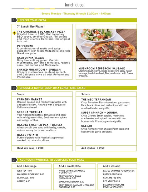 California Pizza Kitchen Menu Mirage | Wow Blog