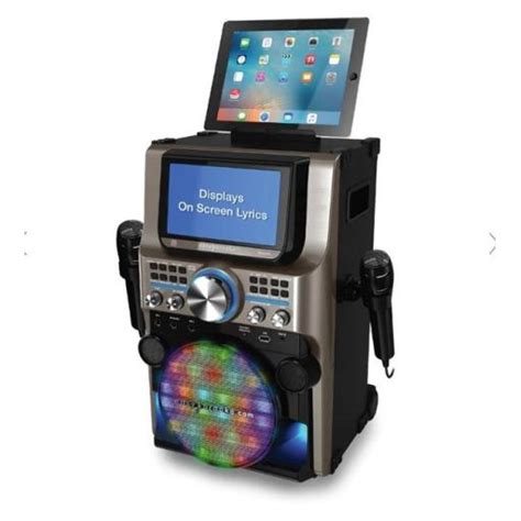 EASY KARAOKE ULTIMATE BLUETOOTH® KARAOKE MACHINE WITH LED MULTI-COLOUR LIGHT EFFECTS.