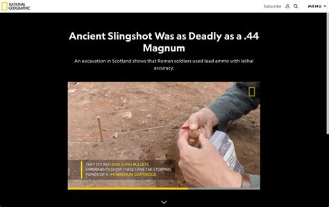 National Geographic: Ancient Slingshot Was as Deadly as a .44 Magnum - Trimontium Museum