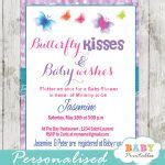 Purple Bokeh Butterfly Baby Shower Invitation - D237 - Baby Printables