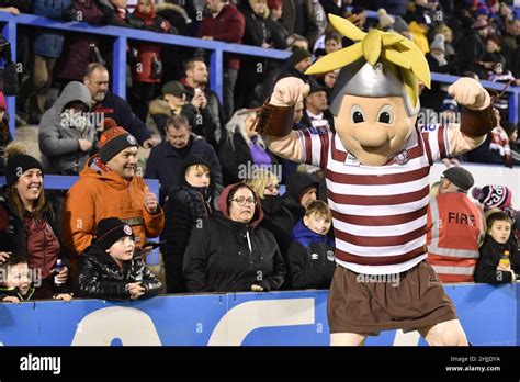 Warrington, England - 29 January 2022 - Wigan Warriors mascot ...