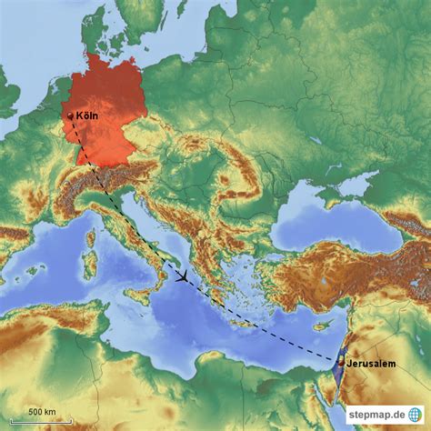 StepMap - Germany - Israel - Landkarte für Deutschland