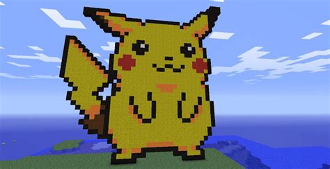 Pikachu Pixel Art | Minecraft Pixel Art Building Ideas