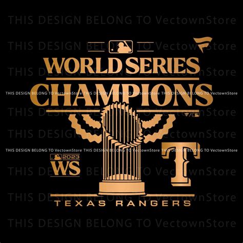 Baseball Texas Rangers 2023 World Series Champions SVG File