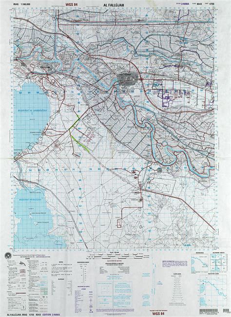 MILITARY-CIA Map of Fallujah - IRAQ War 2003 Photograph by Daniel Hagerman