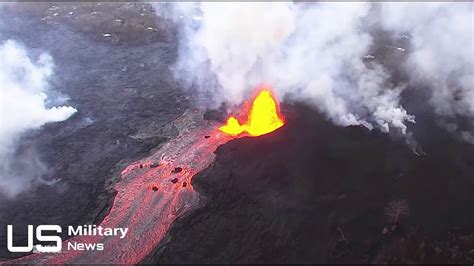 Hawaii volcano Live webcam of Kilauea amid fears of Hurricane Hectors IMMINENT arrival - YouTube