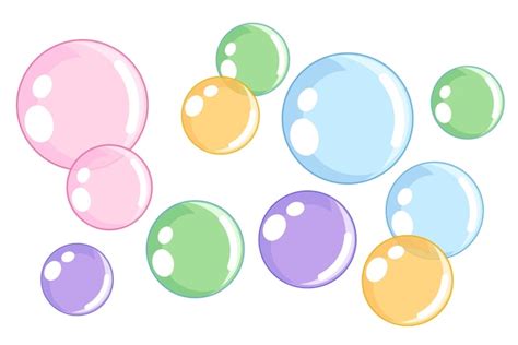 Premium Vector | Color bubble soap illustrtion