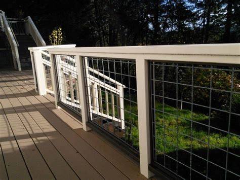 Hog/Sheep Panel Fence | Deck railing design, Wire deck railing, Decks backyard