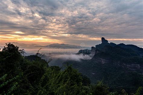 Sunrise at the Famous Mount Danxia Stock Photo - Image of grass, mountain: 158808764