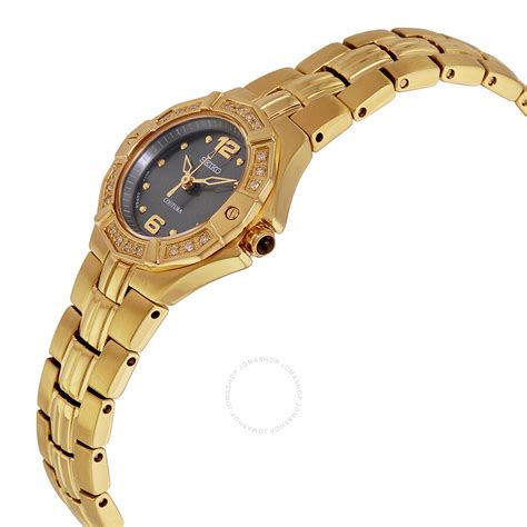 Seiko Coutura Diamond Gold-tone Steel Ladies Watch SXGN28 - Coutura ...