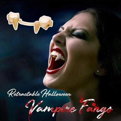 Retractable Vampire Fangs, Retractable Braces, Reusable Halloween ...