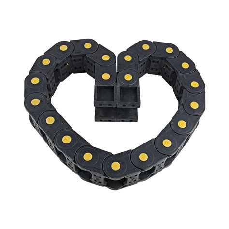 uxcell® Drag Chain Cable Carrier Open Type with End Connectors 18X25mm ...