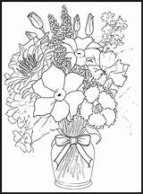 Mothers Day Flower Bouquet Coloring Page 23117479 Vector Art At Vecteezy sketch template