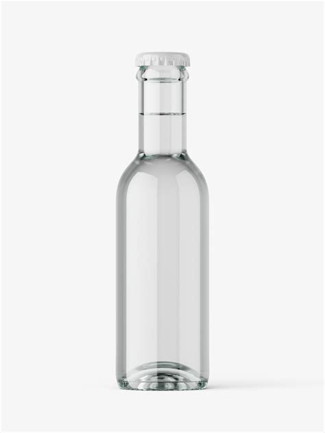 Clear glass bottle mockup - Smarty Mockups