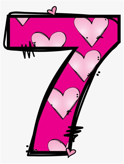 numbers* ** * - Number 7 Clipart - Free Transparent PNG Download - PNGkey