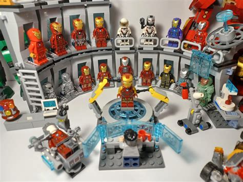 Lego Iron Man Hall of Armor Setup : r/LegoMarvel