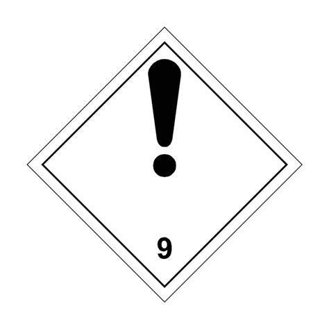 Dangerous Goods 9 Exclamation Sign | PVC Safety Signs
