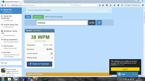 Test kecepatan mengetik dikomputer - xperia tips