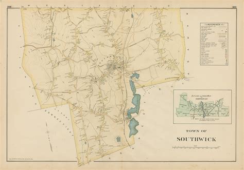 SOUTHWICK, Massachusetts 1894 Map - Replica or Genuine ORIGINAL