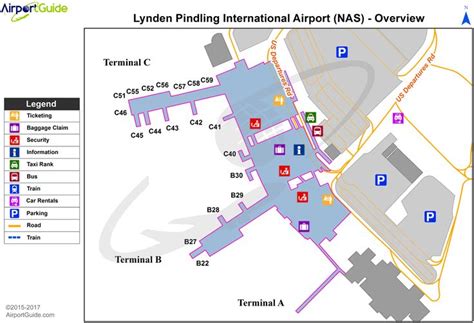 Nassau - Lynden Pindling International (NAS) Airport Terminal Map - Overview | Airport guide ...