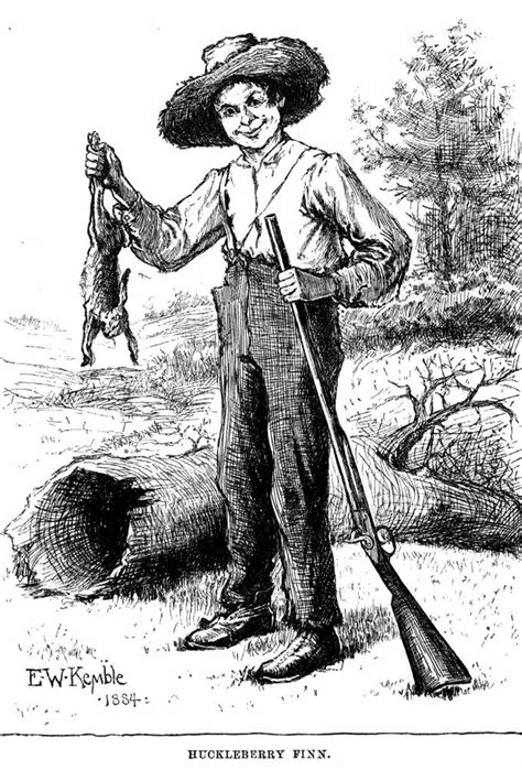 Huckleberry Finn Hunting Public Domain Clip Art Photos and Images