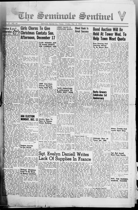 The Seminole Sentinel (Seminole, Tex.), Vol. 37, No. 44, Ed. 1 Friday ...