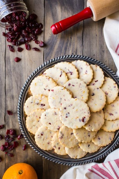 Cranberry Orange Shortbread Cookies - Recipe Girl