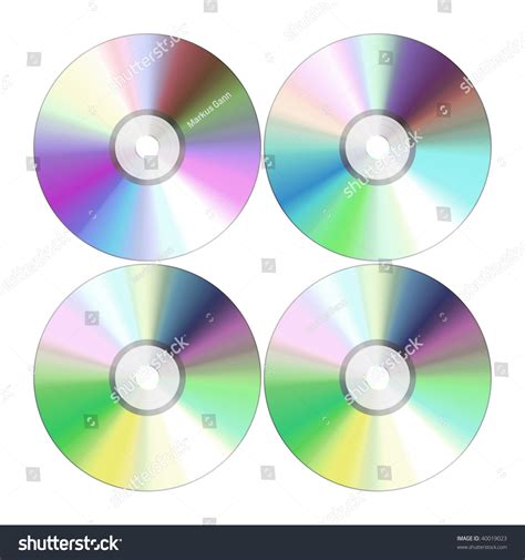 4 Different Cd Rom Textures Stock Photo 40019023 : Shutterstock