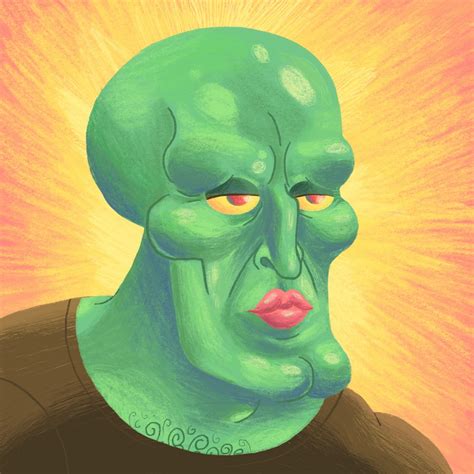 Handsome Squidward - Memes Art Show - Scott Balmer - Illustration